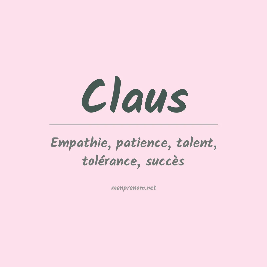 Prénom Claus