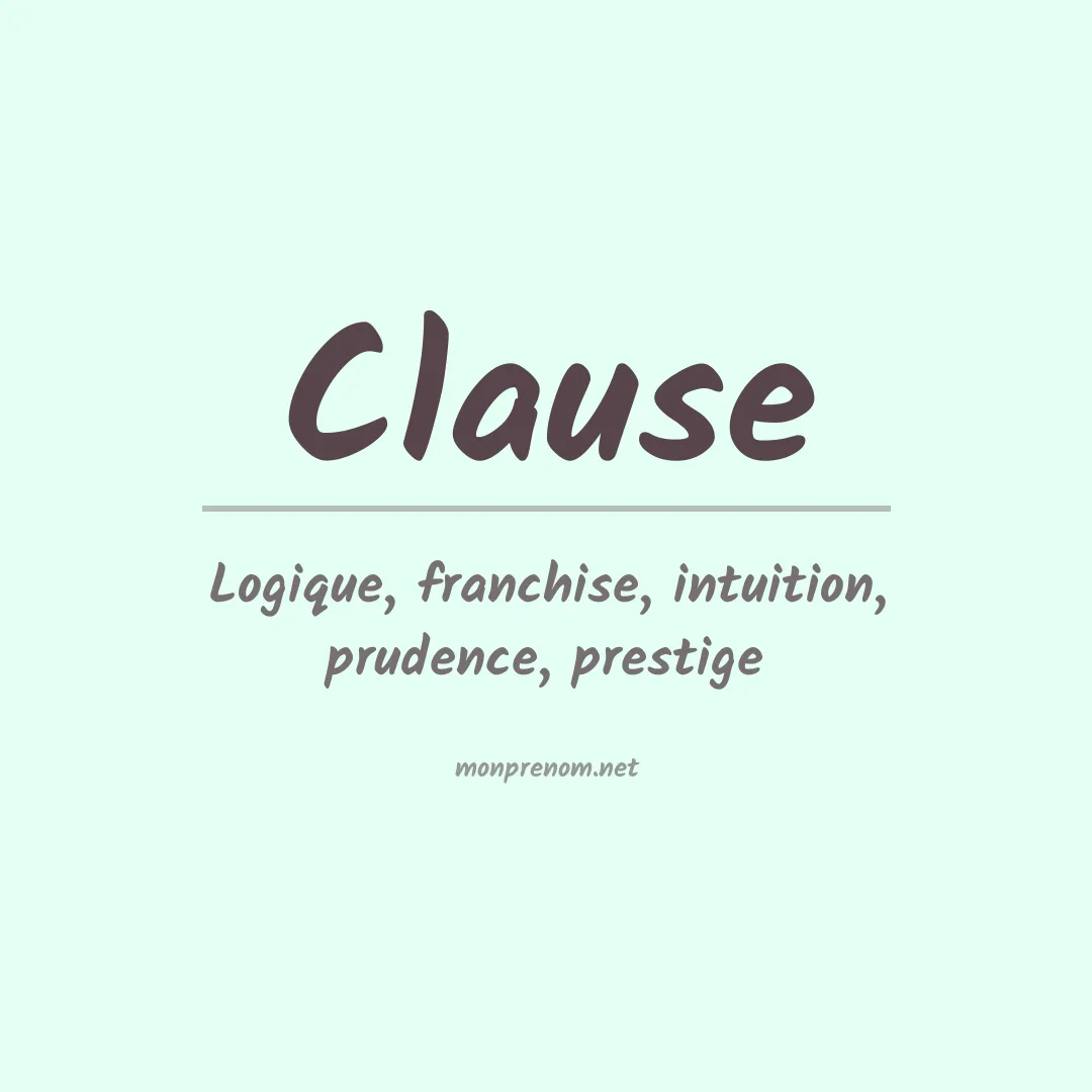 Prénom Clause