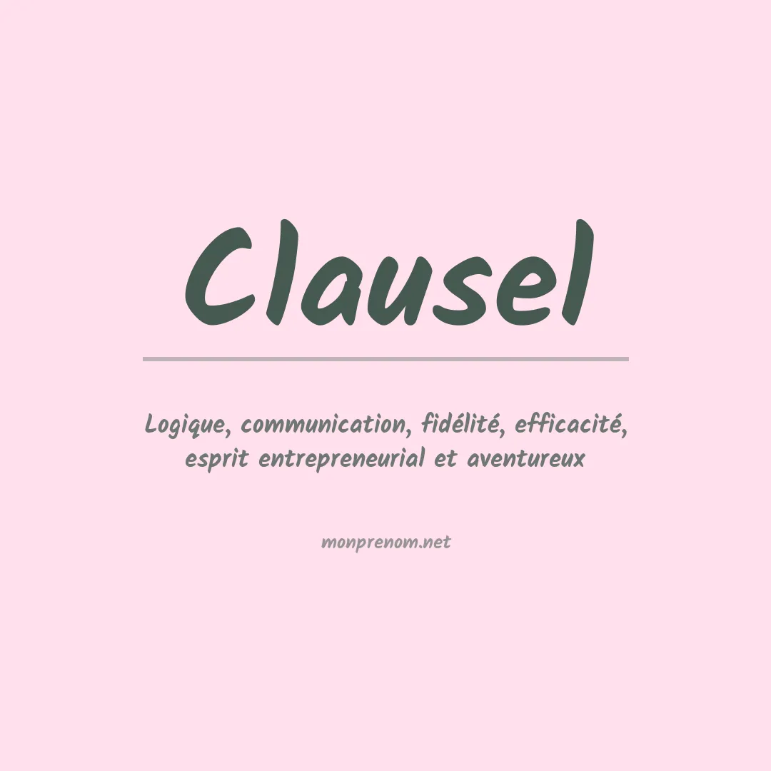 Signification du prénom Clausel