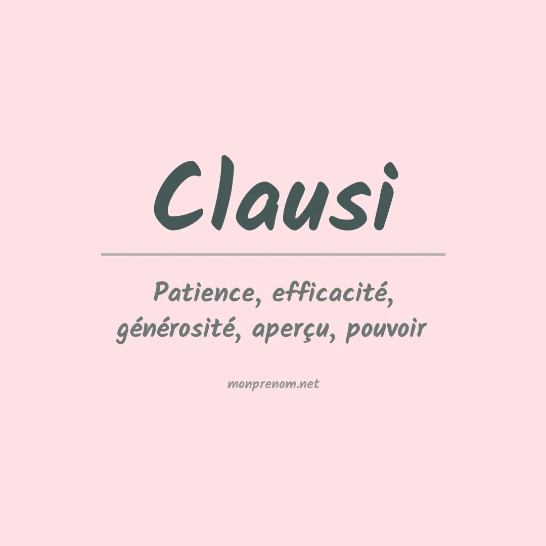 Prénom Clausi