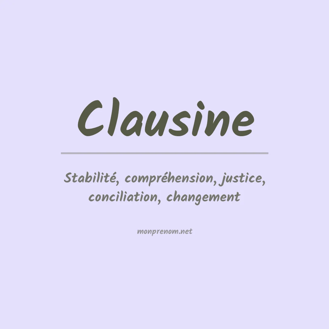 Signification du prénom Clausine