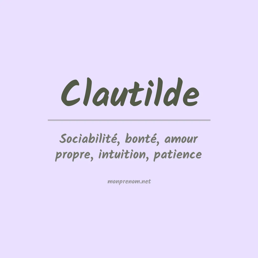 Signification du prénom Clautilde