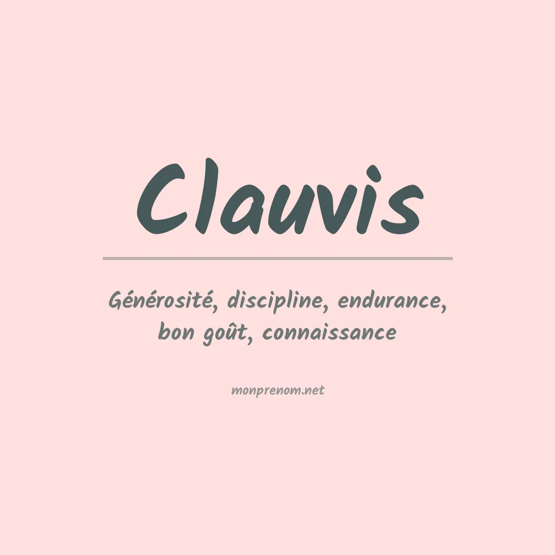 Signification du prénom Clauvis