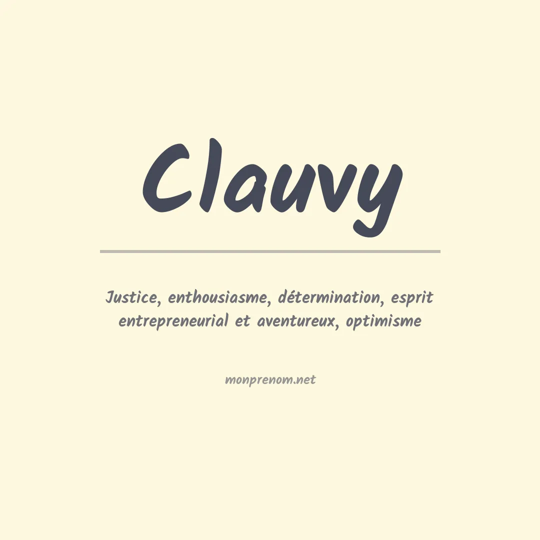 Signification du prénom Clauvy