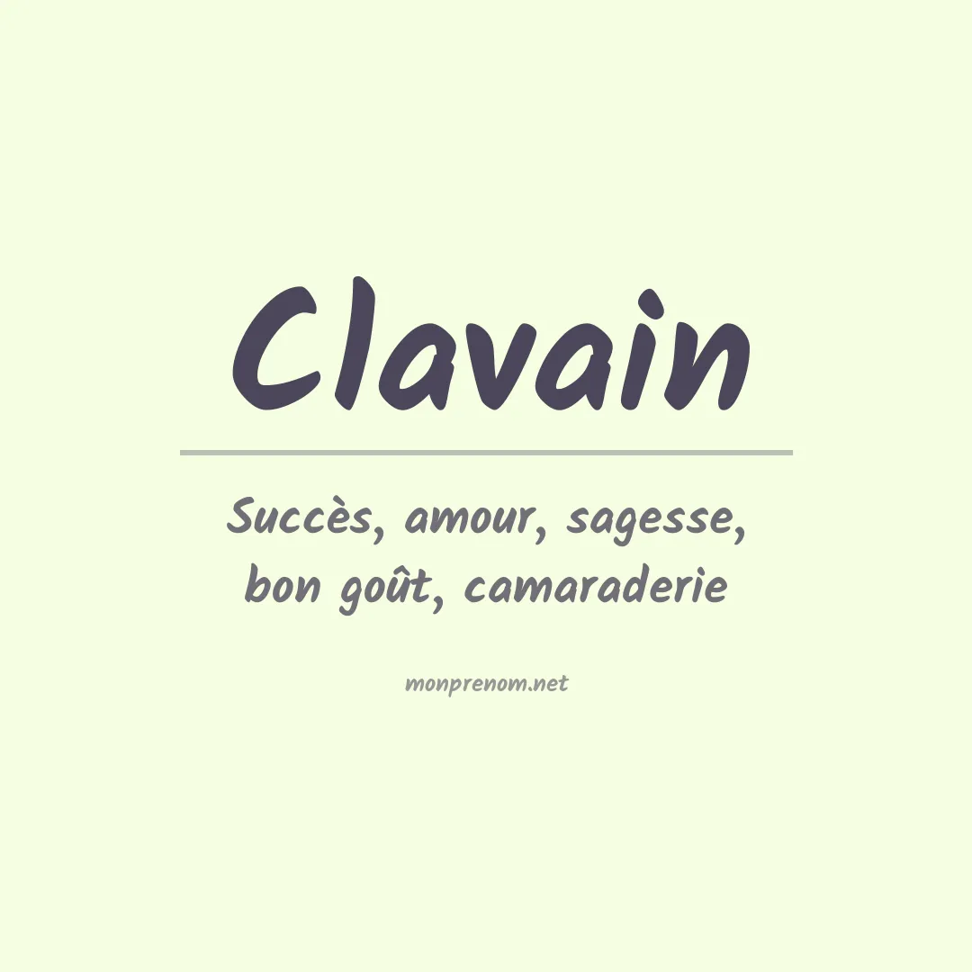 Signification du prénom Clavain