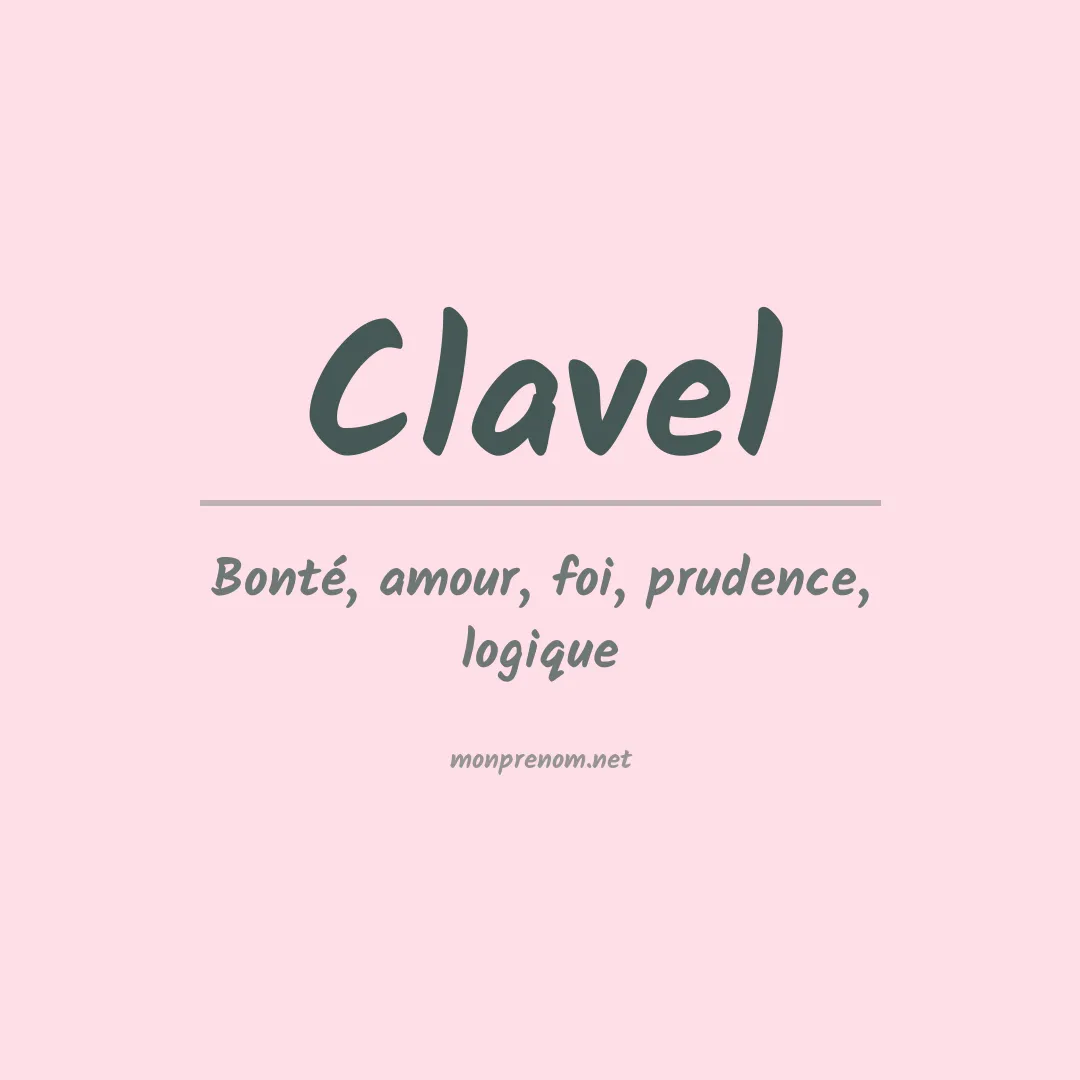 Prénom Clavel