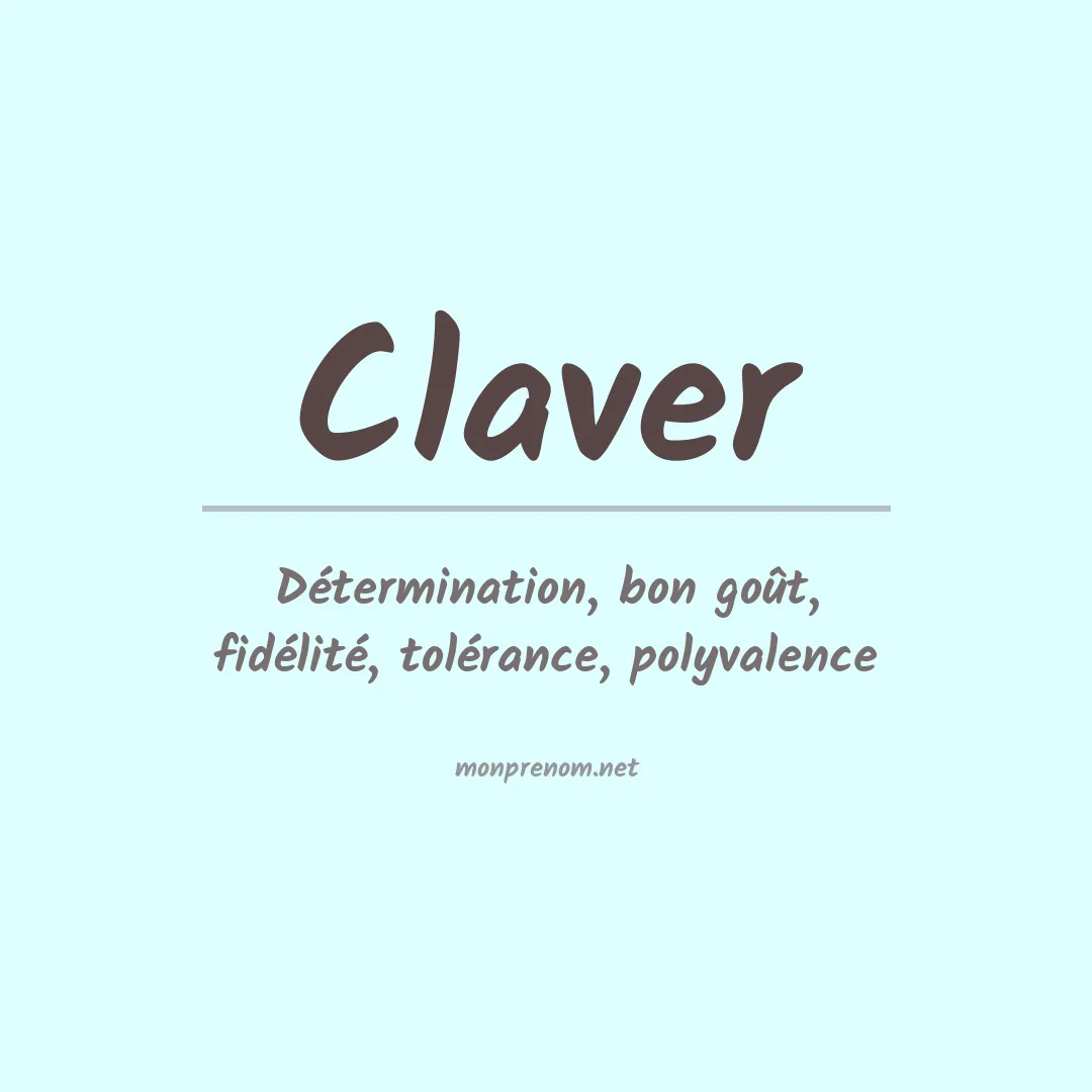 Prénom Claver