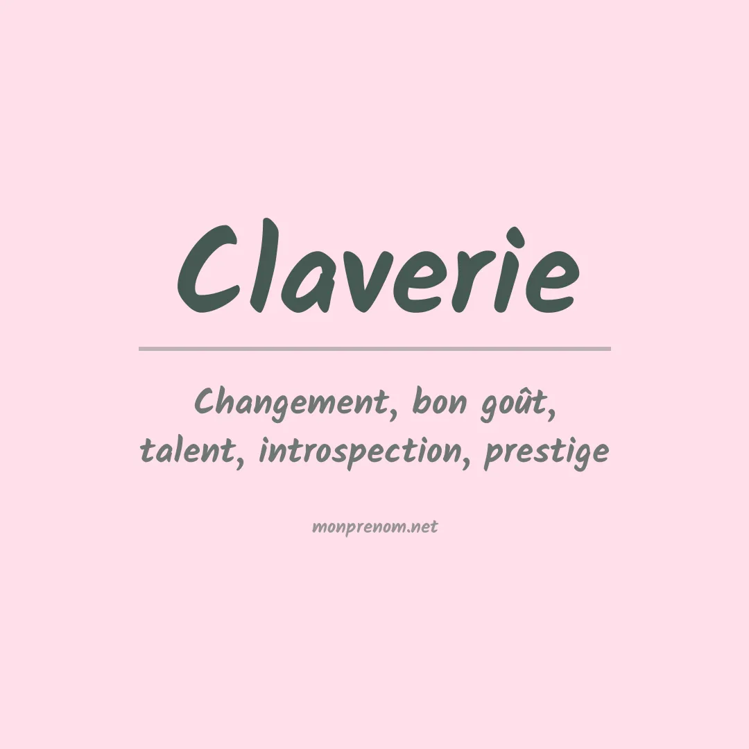 Prénom Claverie