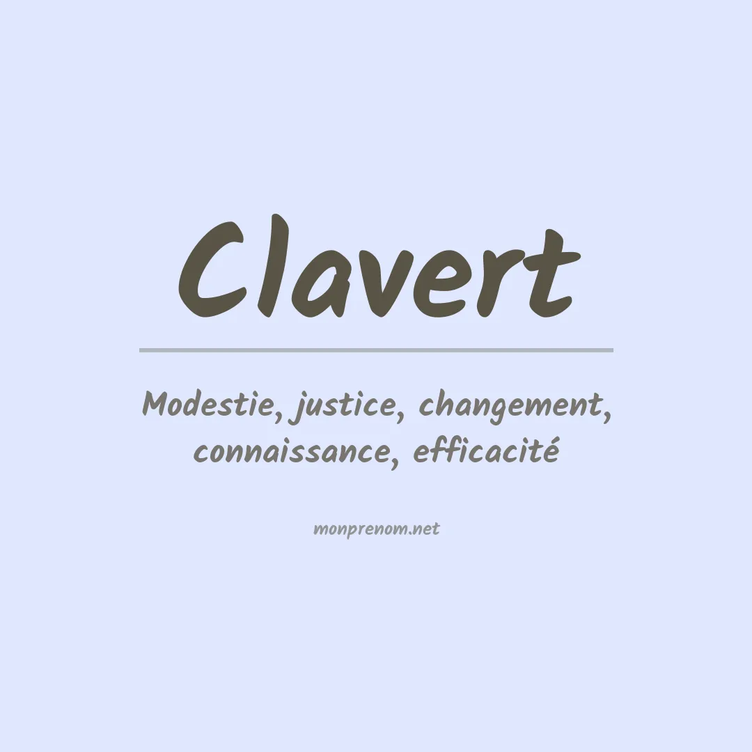 Prénom Clavert
