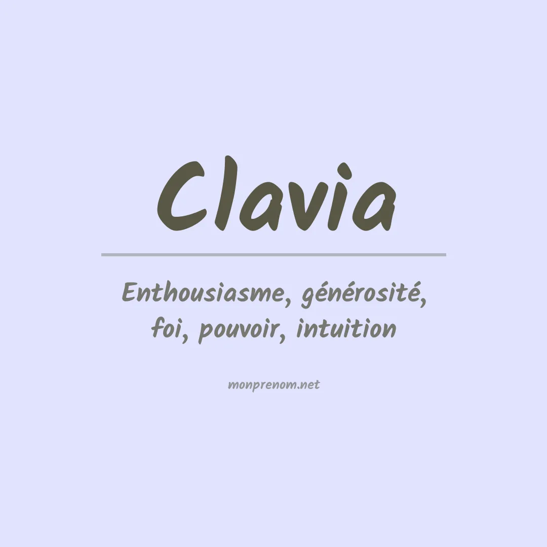 Signification du prénom Clavia