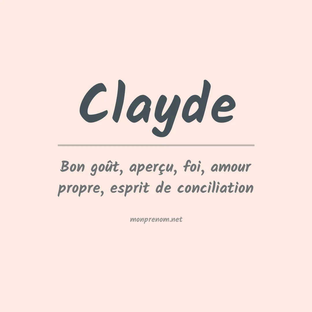 Signification du prénom Clayde