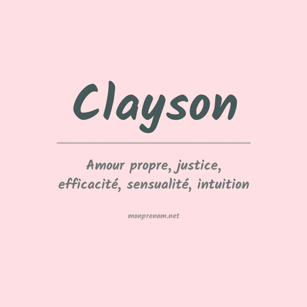 Prénom Clayson