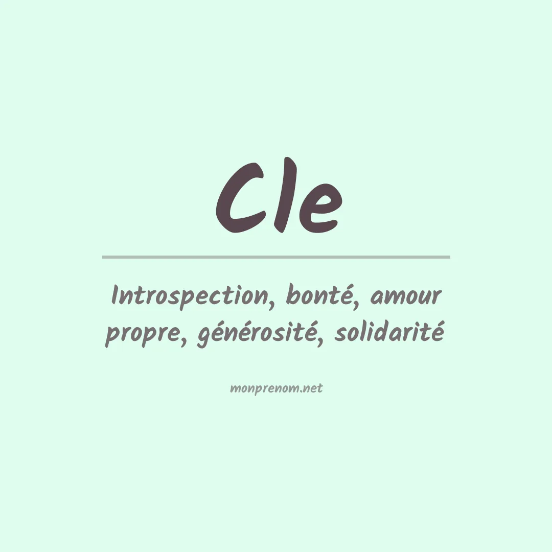 Prénom Cle