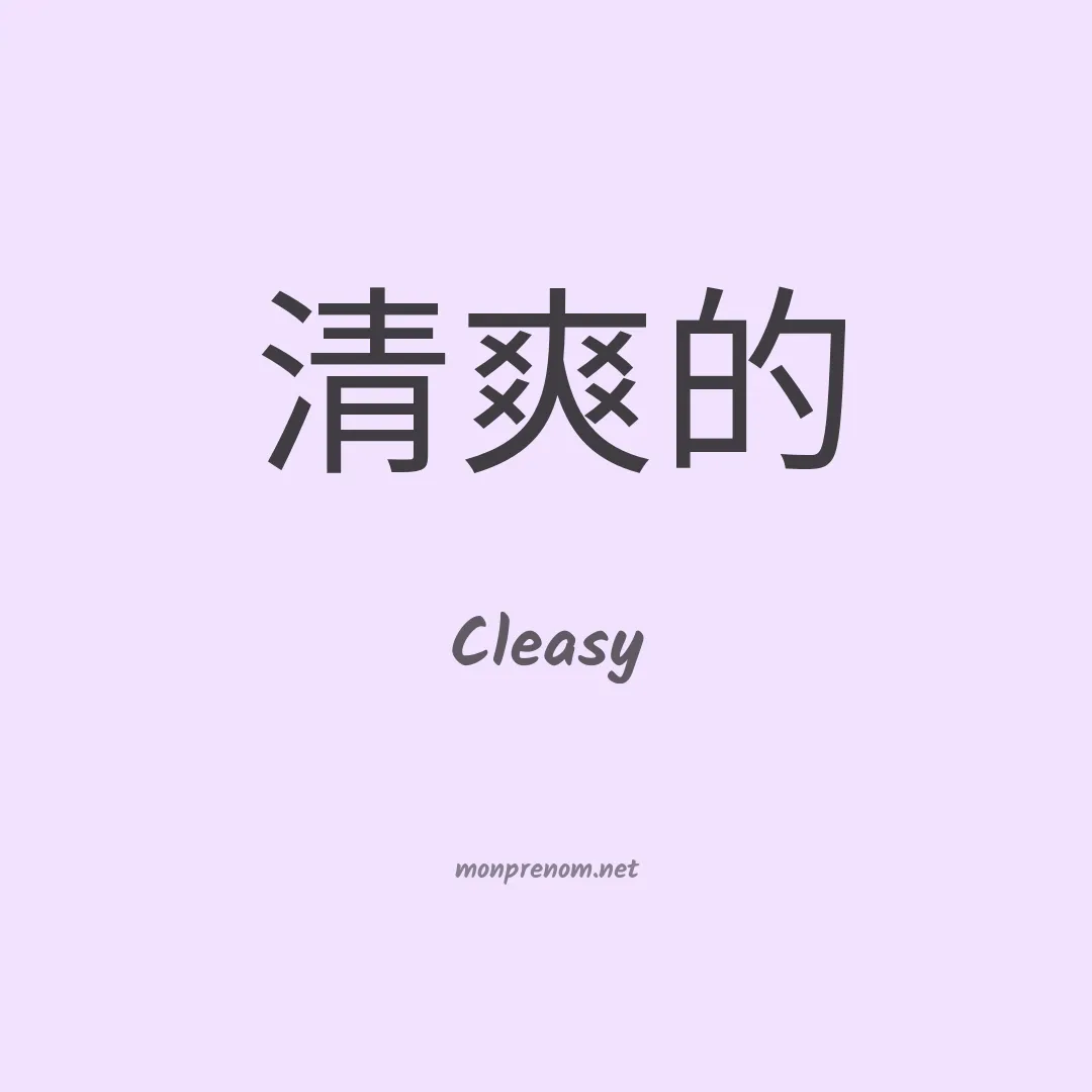 Cleasy en chinois