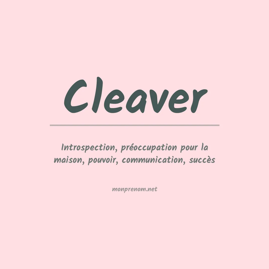 Prénom Cleaver