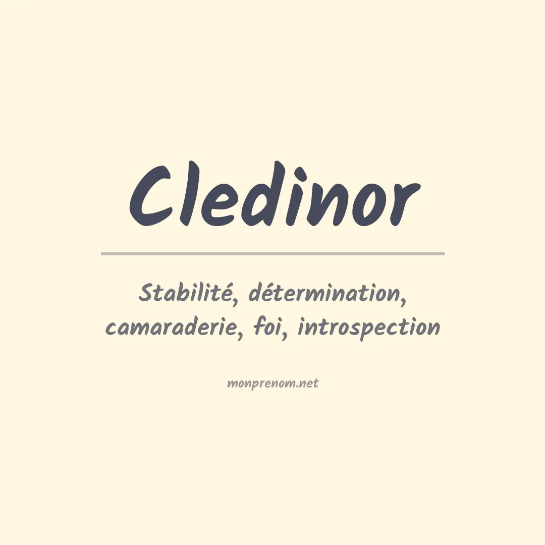 Signification du prénom Cledinor