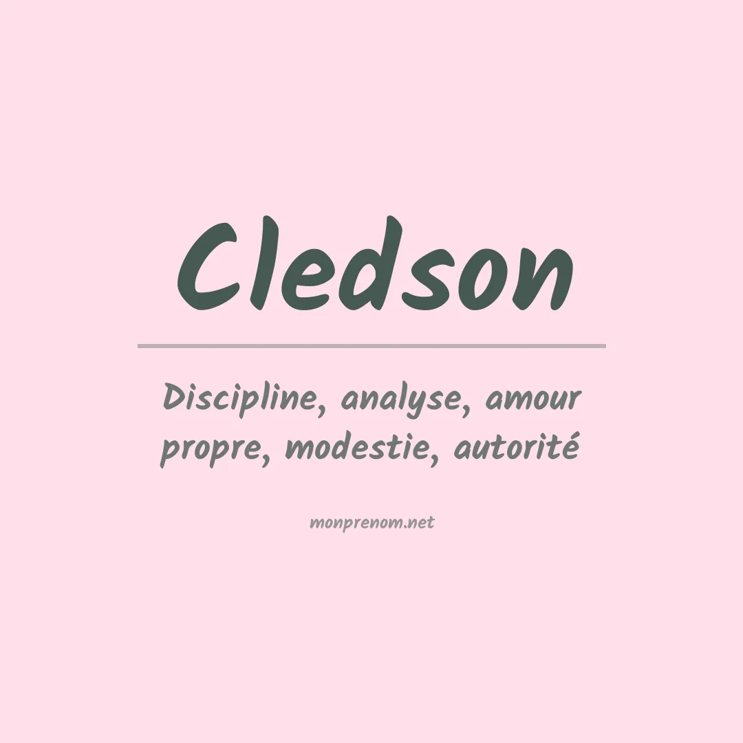 Signification du prénom Cledson