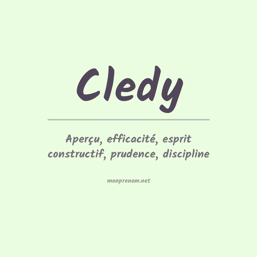 Signification du prénom Cledy