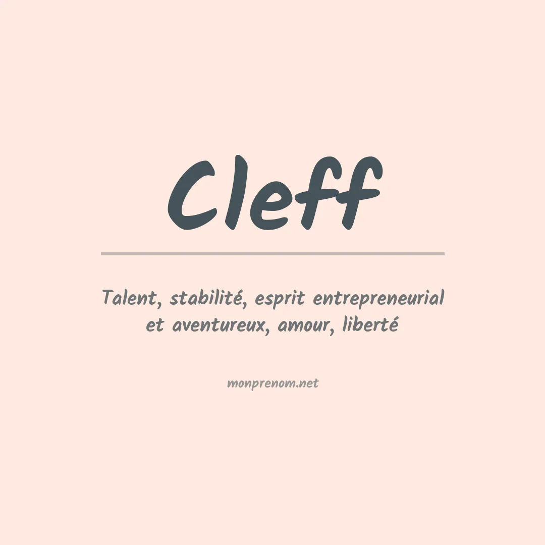 Signification du prénom Cleff