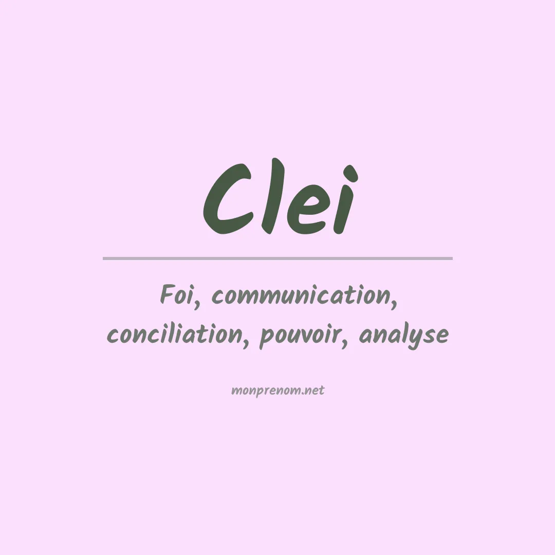 Prénom Clei