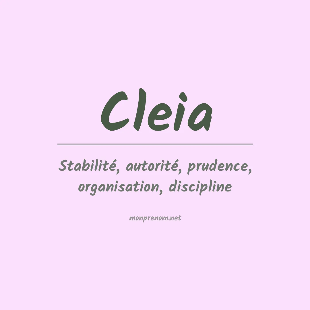 Prénom Cleia
