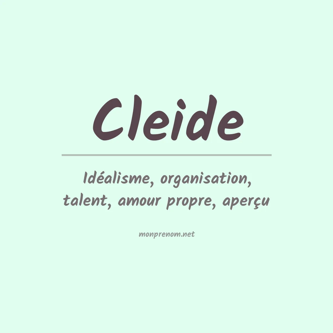 Prénom Cleide