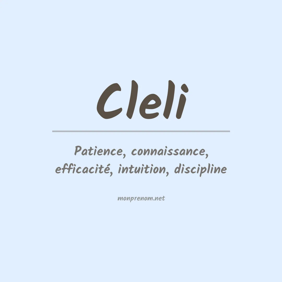 Prénom Cleli