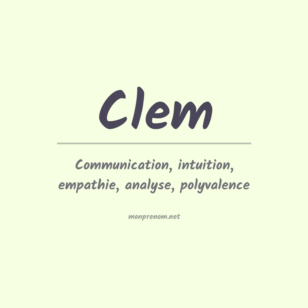Prénom Clem