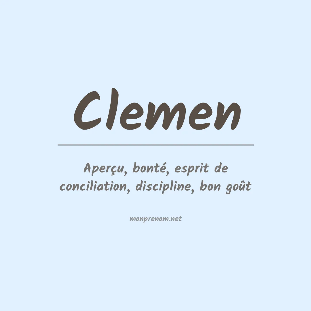 Prénom Clemen
