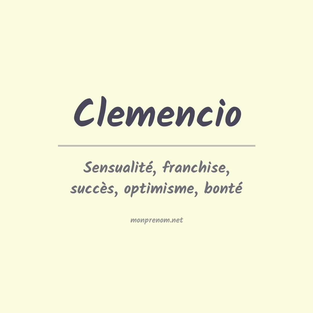 Signification du prénom Clemencio