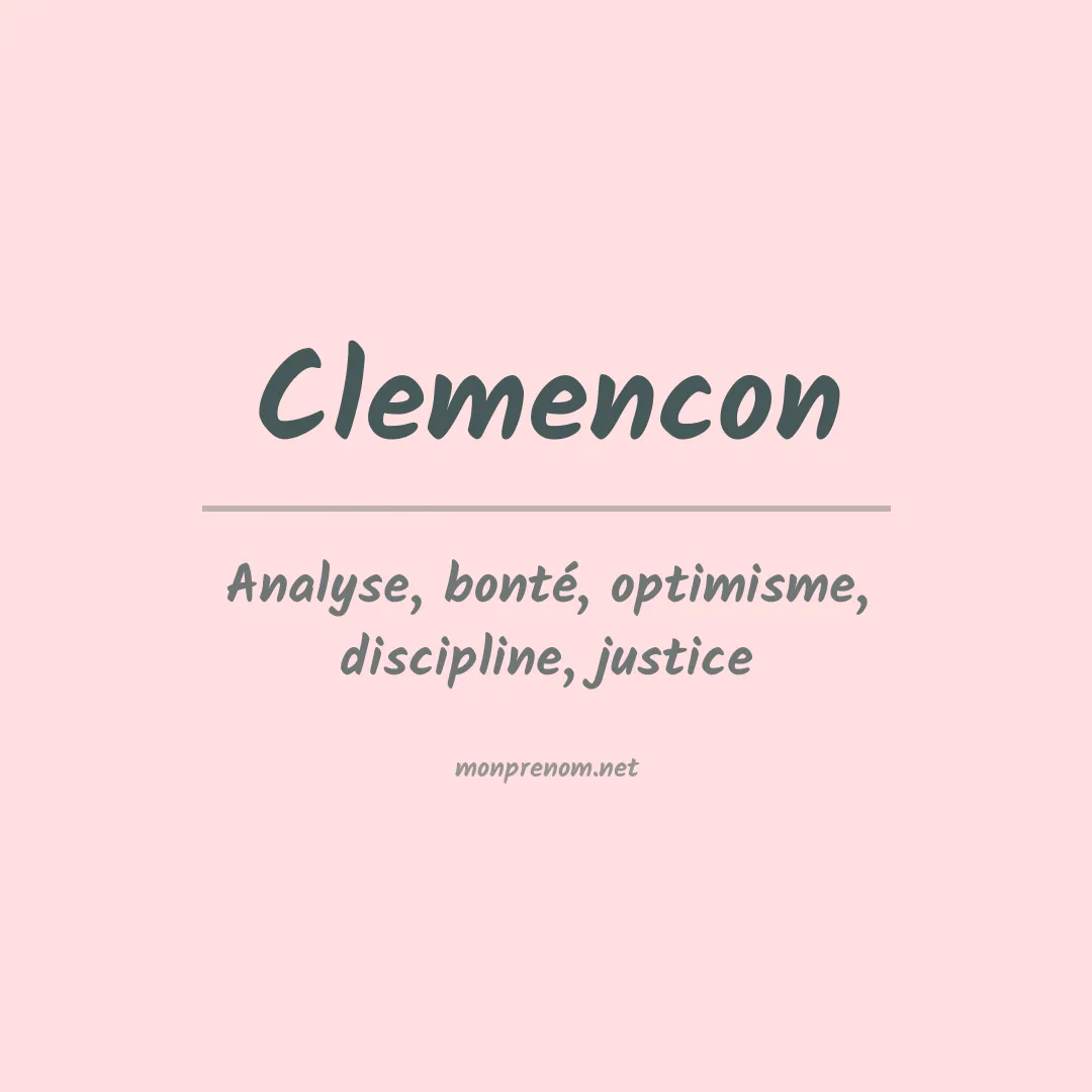 Signification du prénom Clemencon