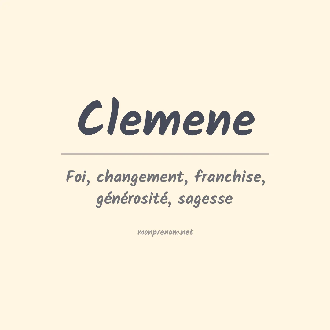 Signification du prénom Clemene