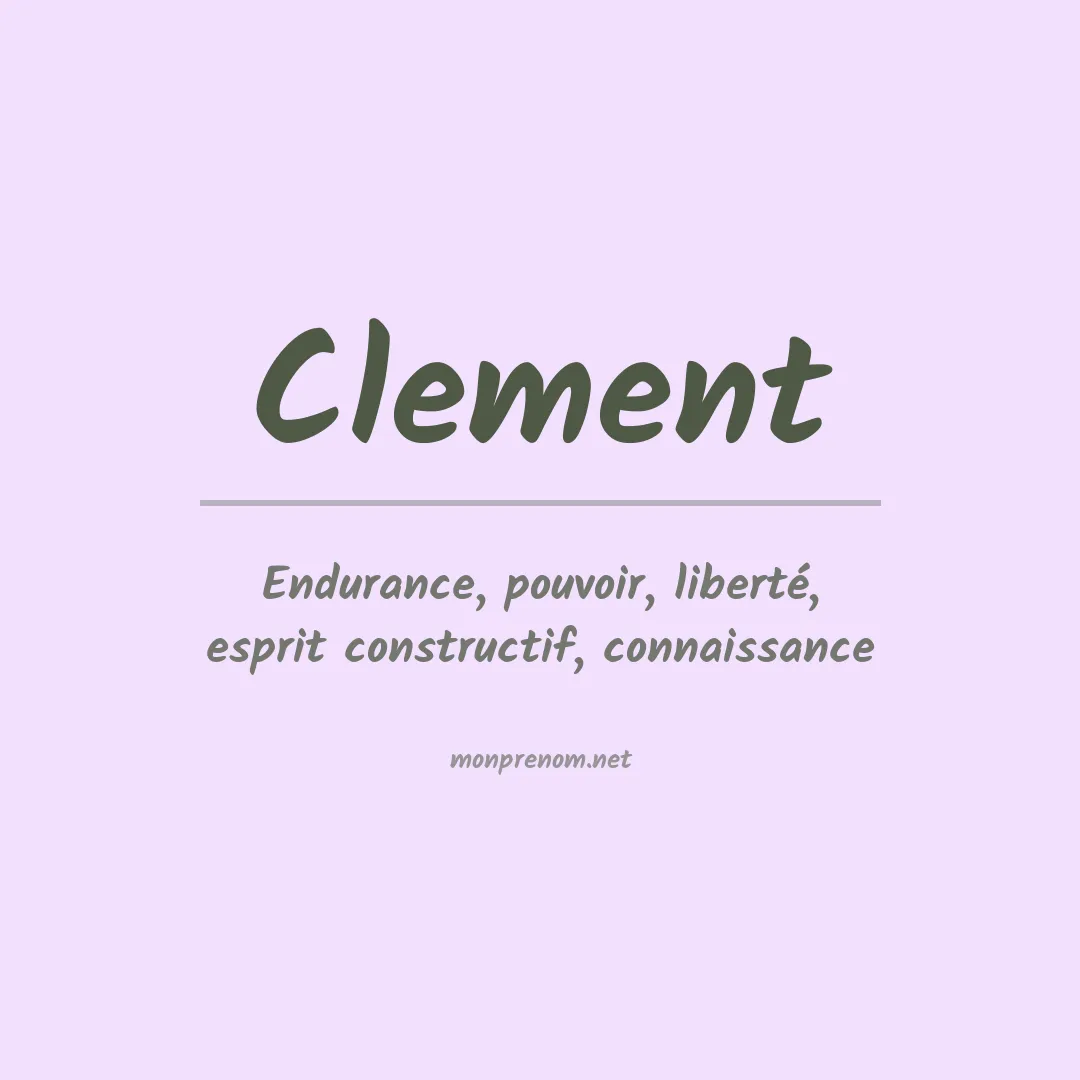 Prénom Clement