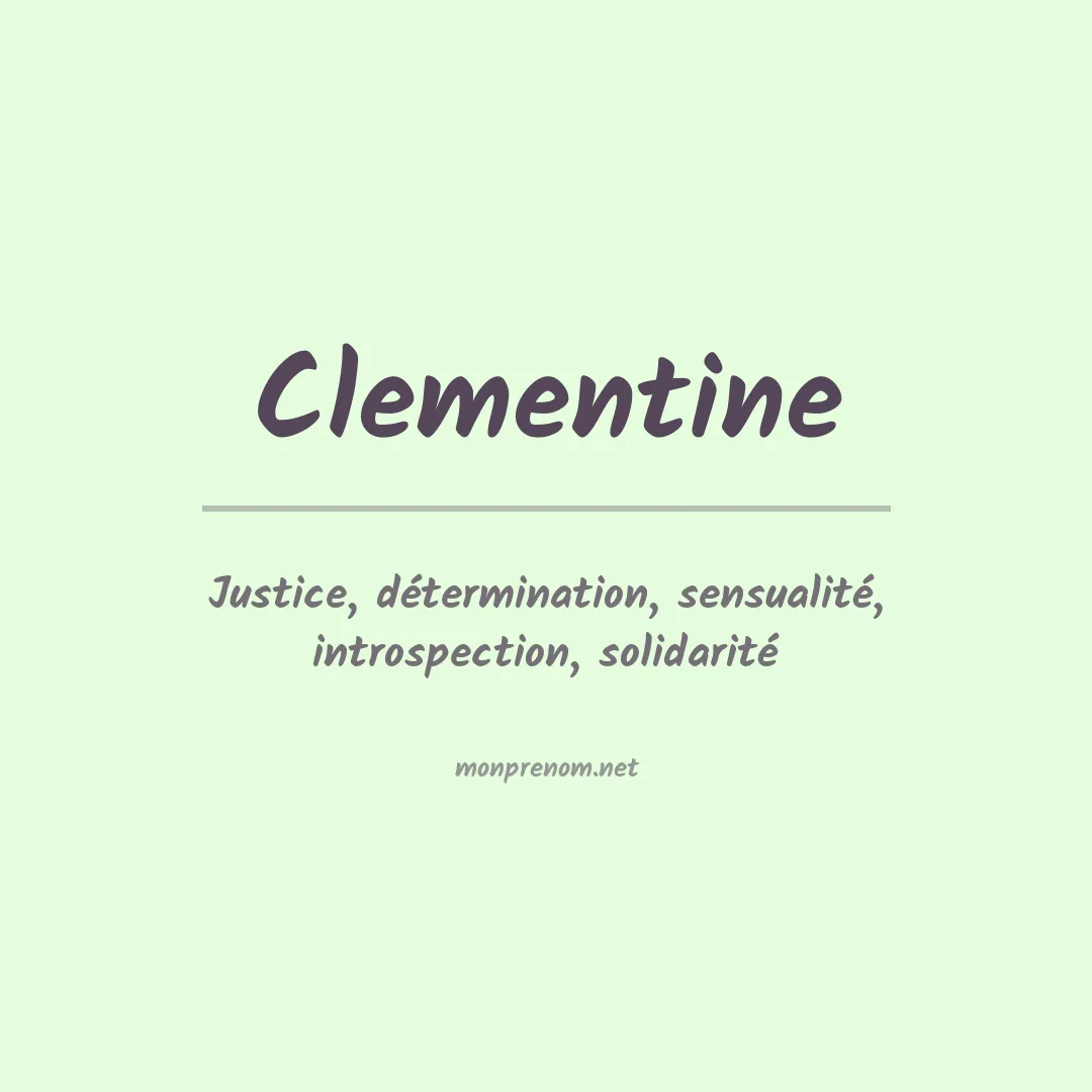 Signification du prénom Clementine