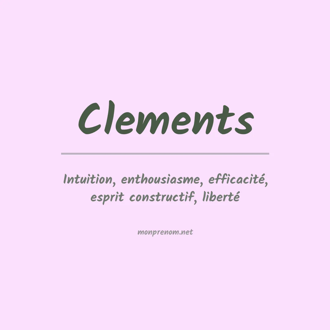 Prénom Clements