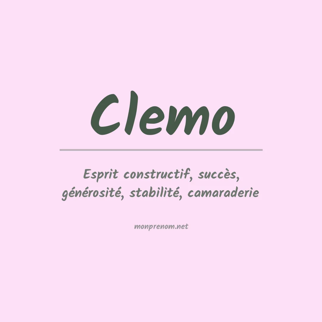 Prénom Clemo