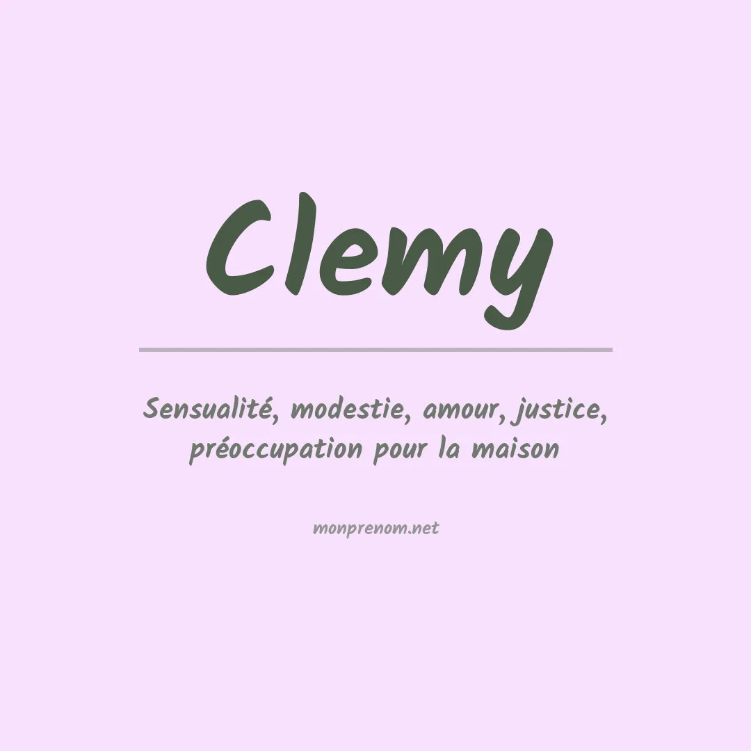 Signification du prénom Clemy