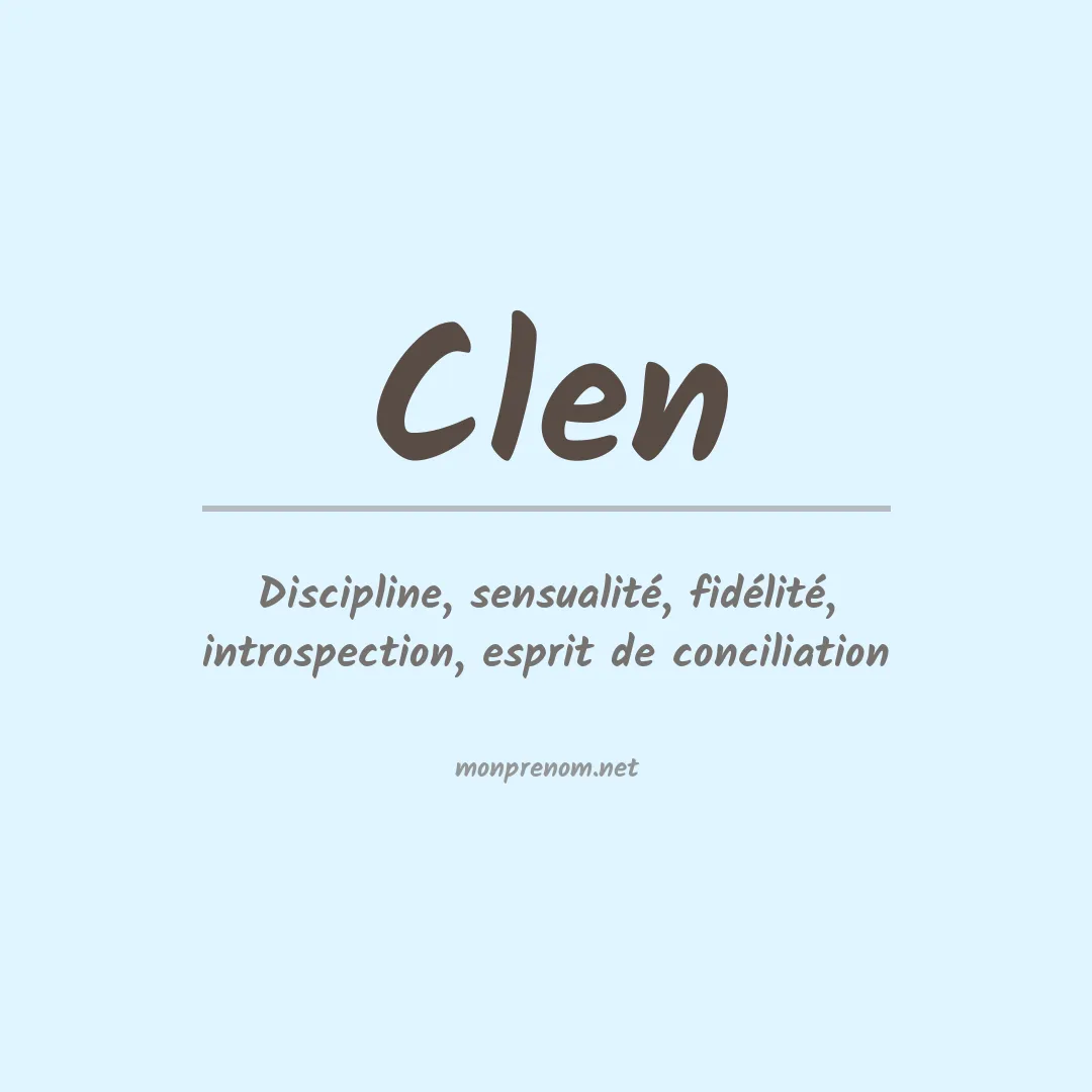 Signification du prénom Clen
