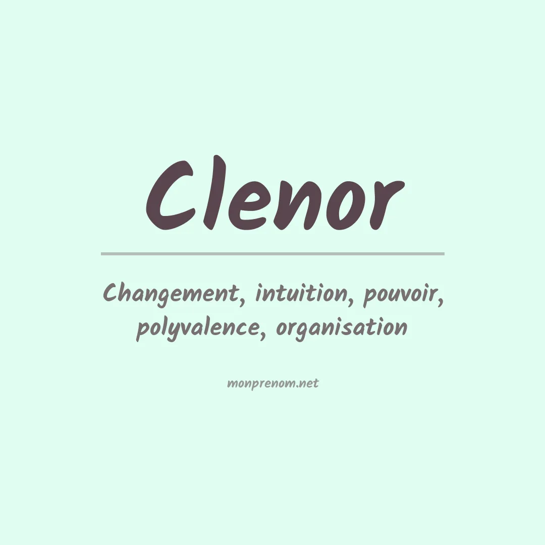 Prénom Clenor