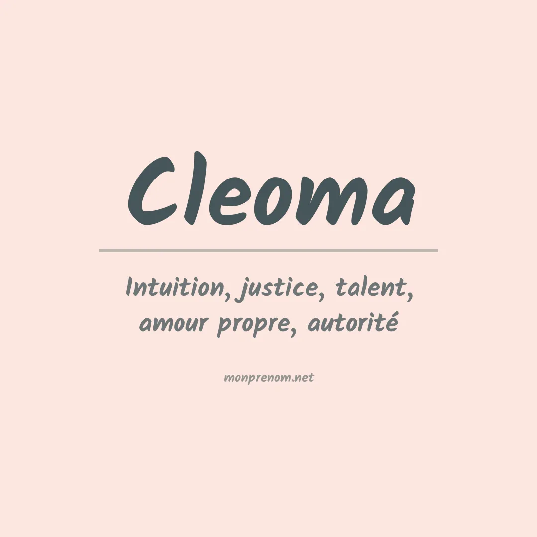 Signification du prénom Cleoma