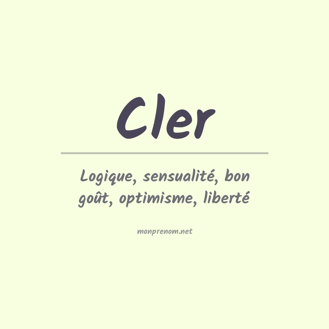 Prénom Cler