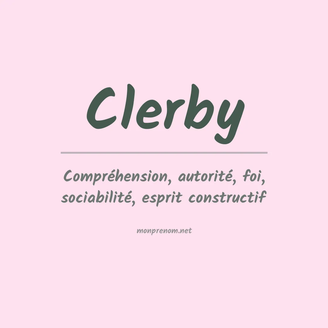 Signification du prénom Clerby