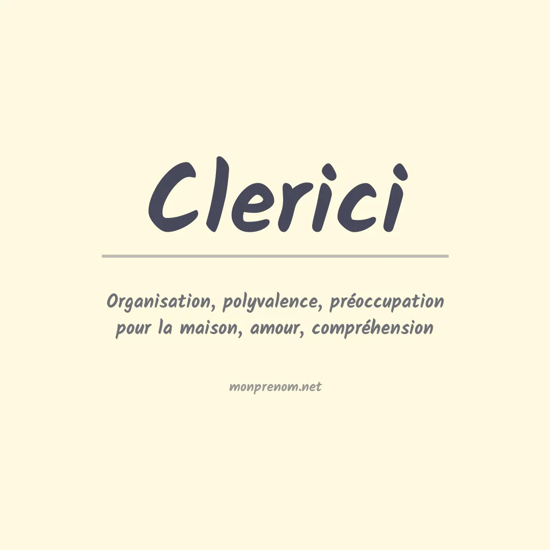 Prénom Clerici
