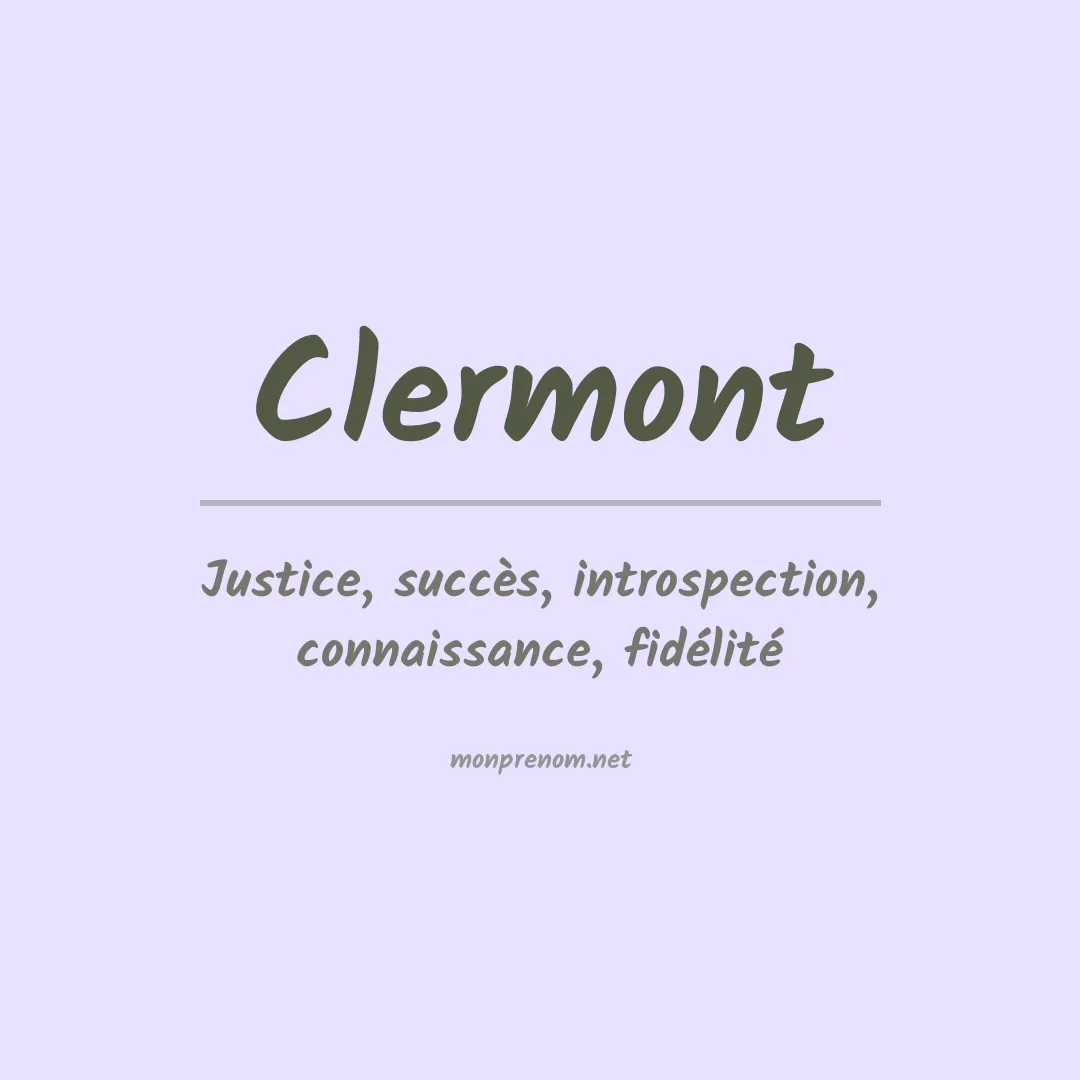 Prénom Clermont