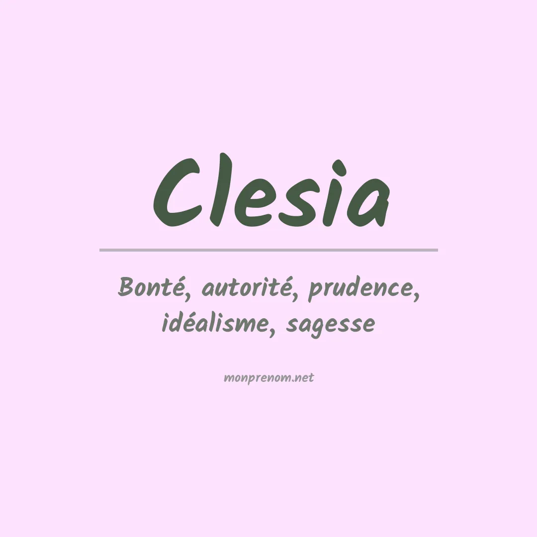 Prénom Clesia