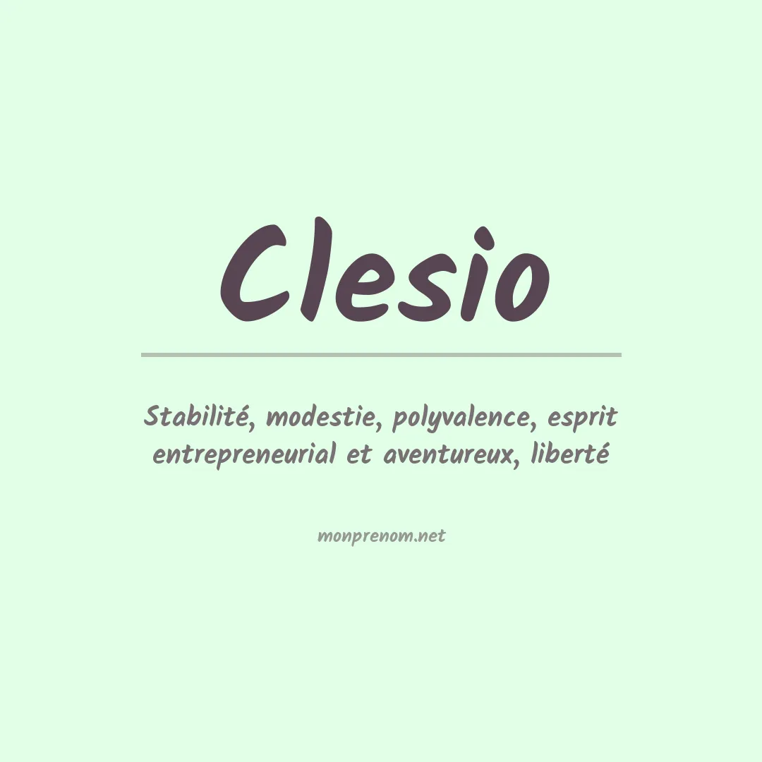 Signification du prénom Clesio