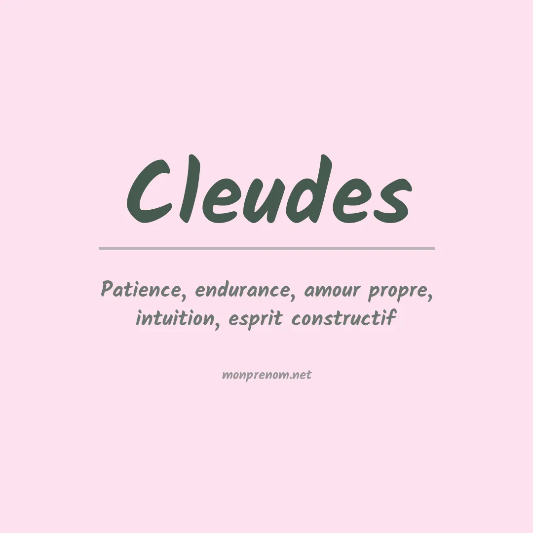 Prénom Cleudes