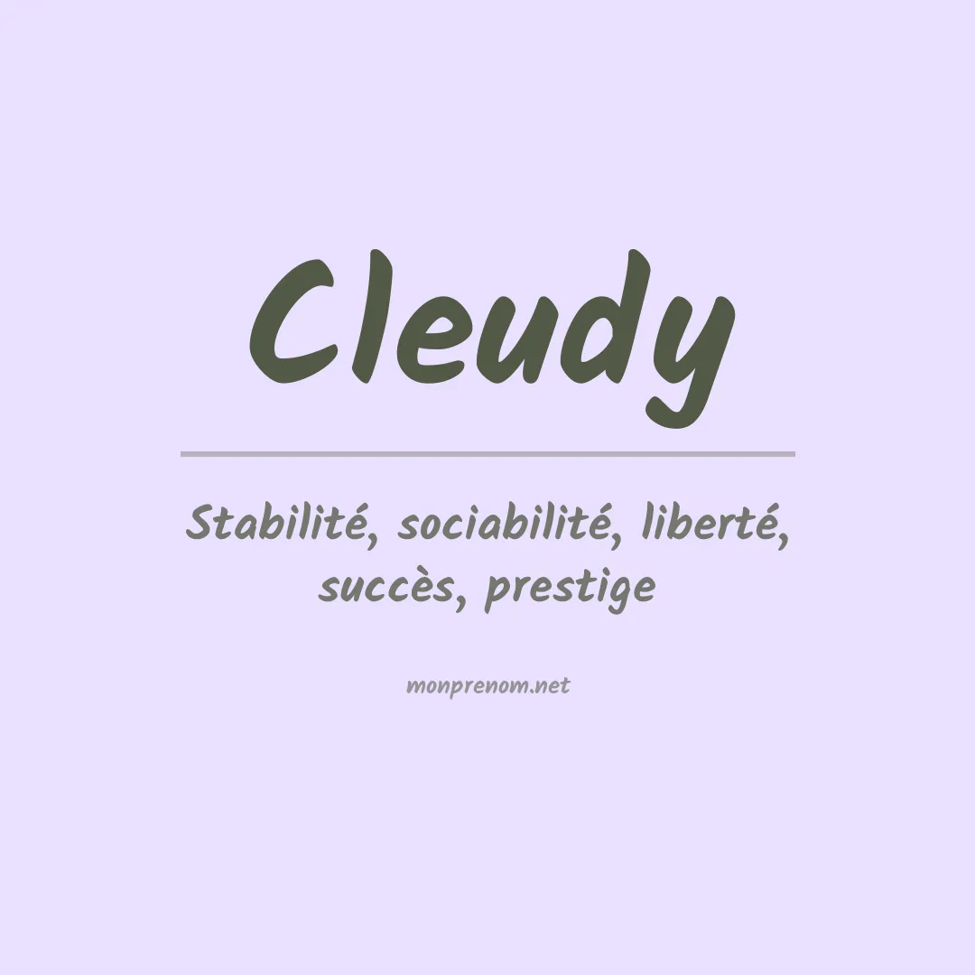 Signification du prénom Cleudy