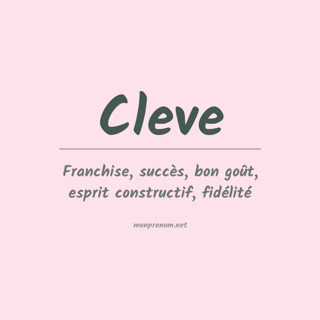 Prénom Cleve