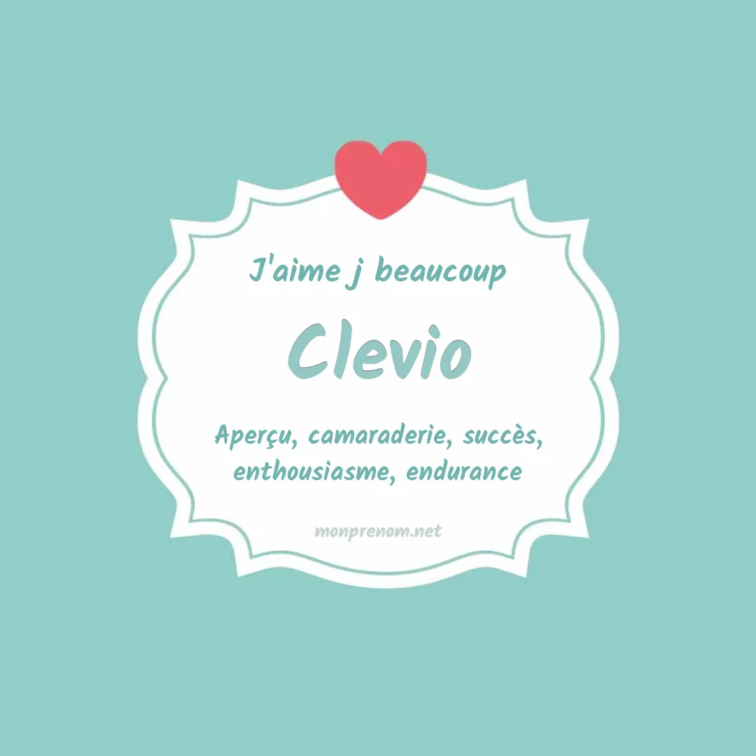 J'aime beaucoup Clevio